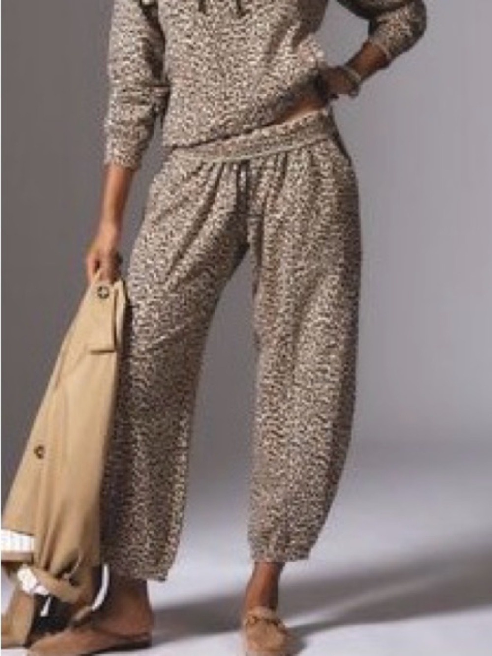 NWT Anthropologie  daily practice Leopard Print barrel zola jogger Pants